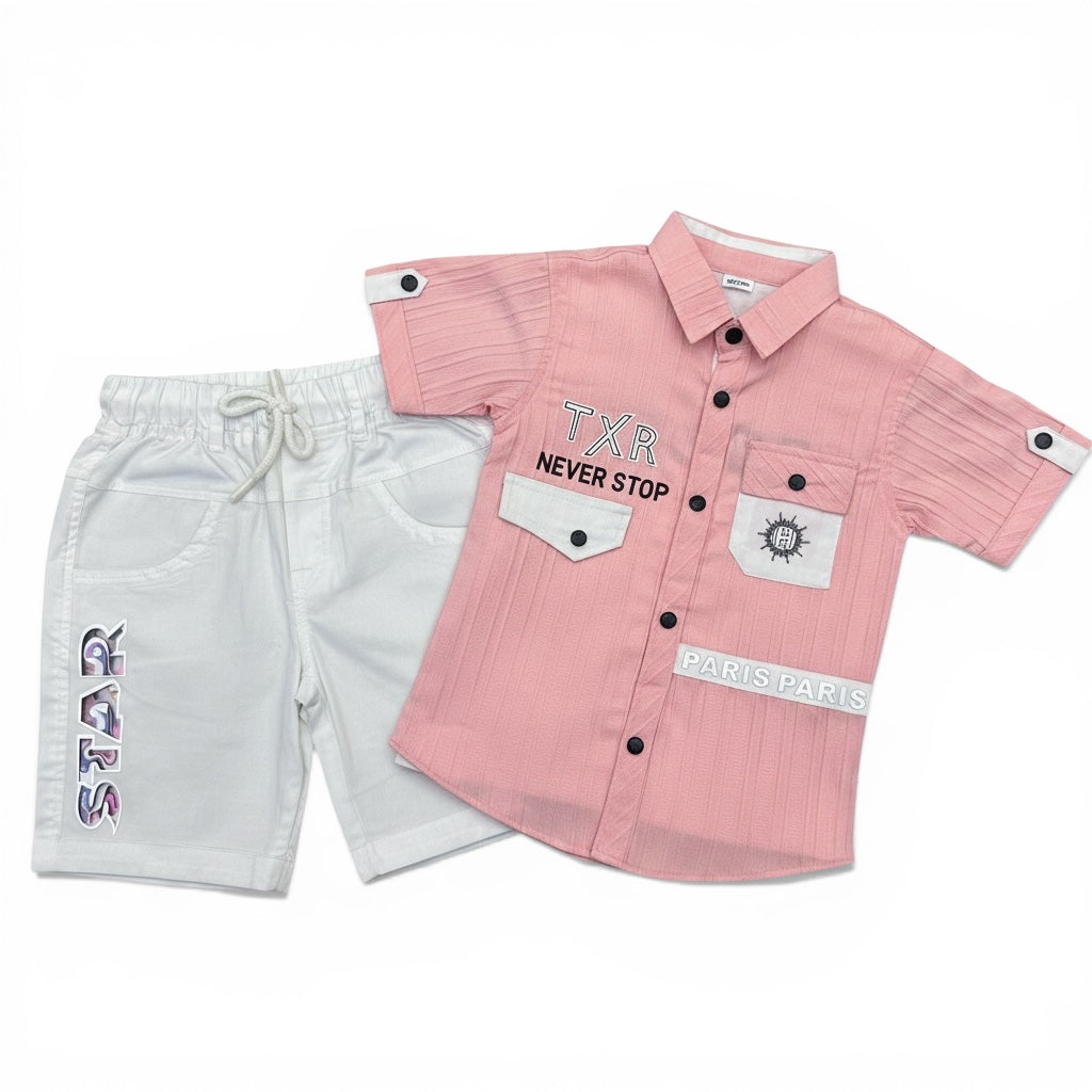 Boys Stylish Suit With Inner T-Shirt (3-Piece)