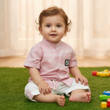 Baby Boy Cotton Summer Set | Printed Inner T-Shirt (3-Piece)