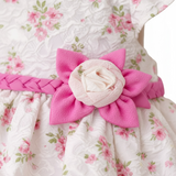 Baby Girl Cotton Floral Printed Frock | Printed Tights (2-Piece)