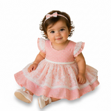 Baby Girl Soft Cotton Dots Frock | Printed Panties