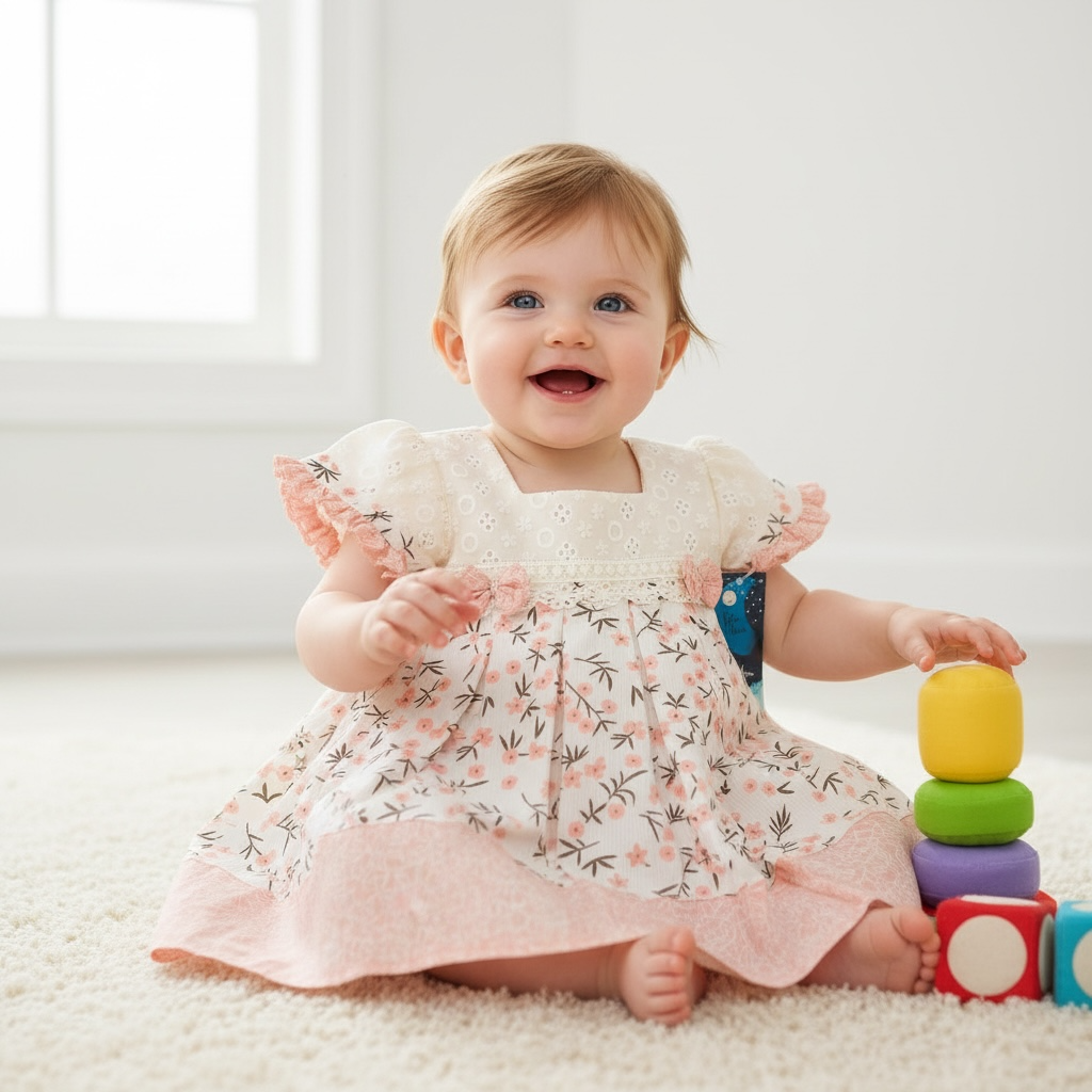 Baby Girl Chicken Cotton Printed Frock | Panties