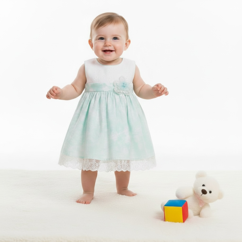 Baby Girl Cotton Tie n Die Frock Panties