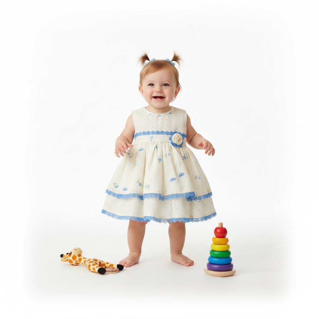 Baby Girl Cotton Charm Frock Printed Panties