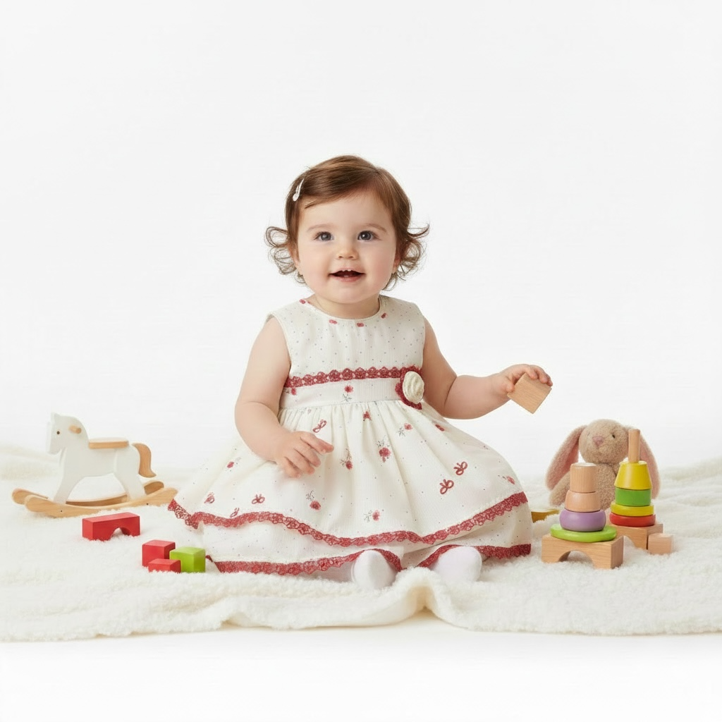 Baby Girl Cotton Charm Frock Printed Panties