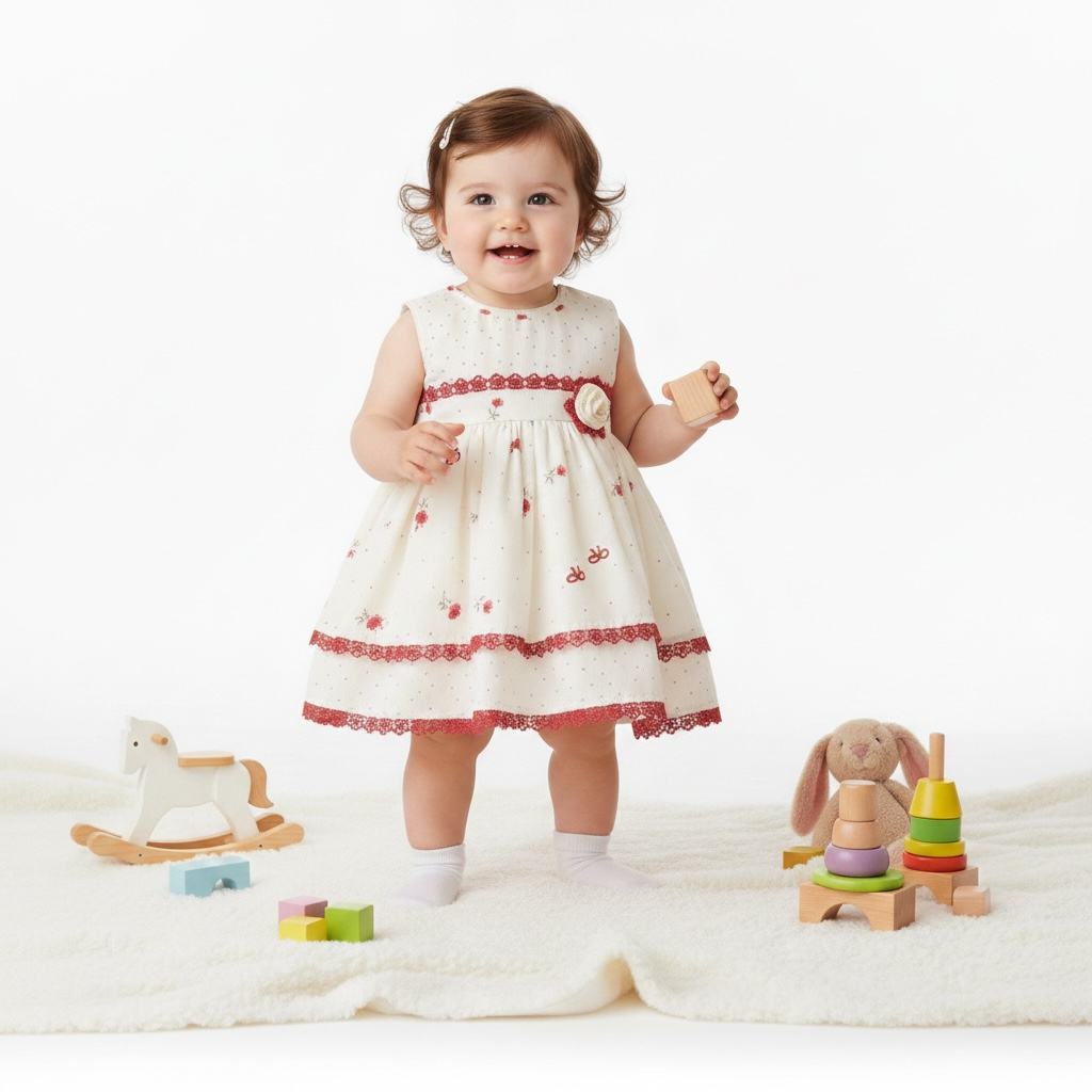 Baby Girl Cotton Charm Frock Printed Panties