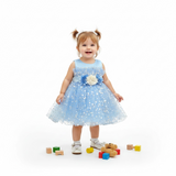 Baby Girl Dots Printed Light Frock  Inner and Tights