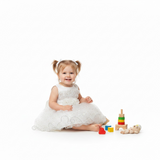 Baby Girl Dots Printed Light Frock  Inner and Tights
