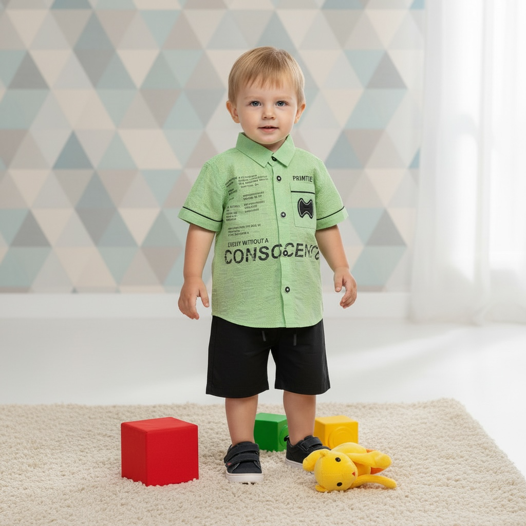 Baby Boy Explorer Set  Printed Inner (3-Piece)