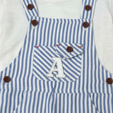 Baby Boy Stripe Romper Set  Printed Inner (2-Piece)