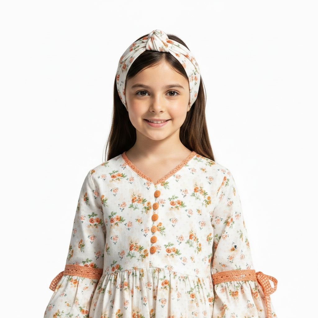 Floral Peach Playful Co-Ord Set (3-Piece)