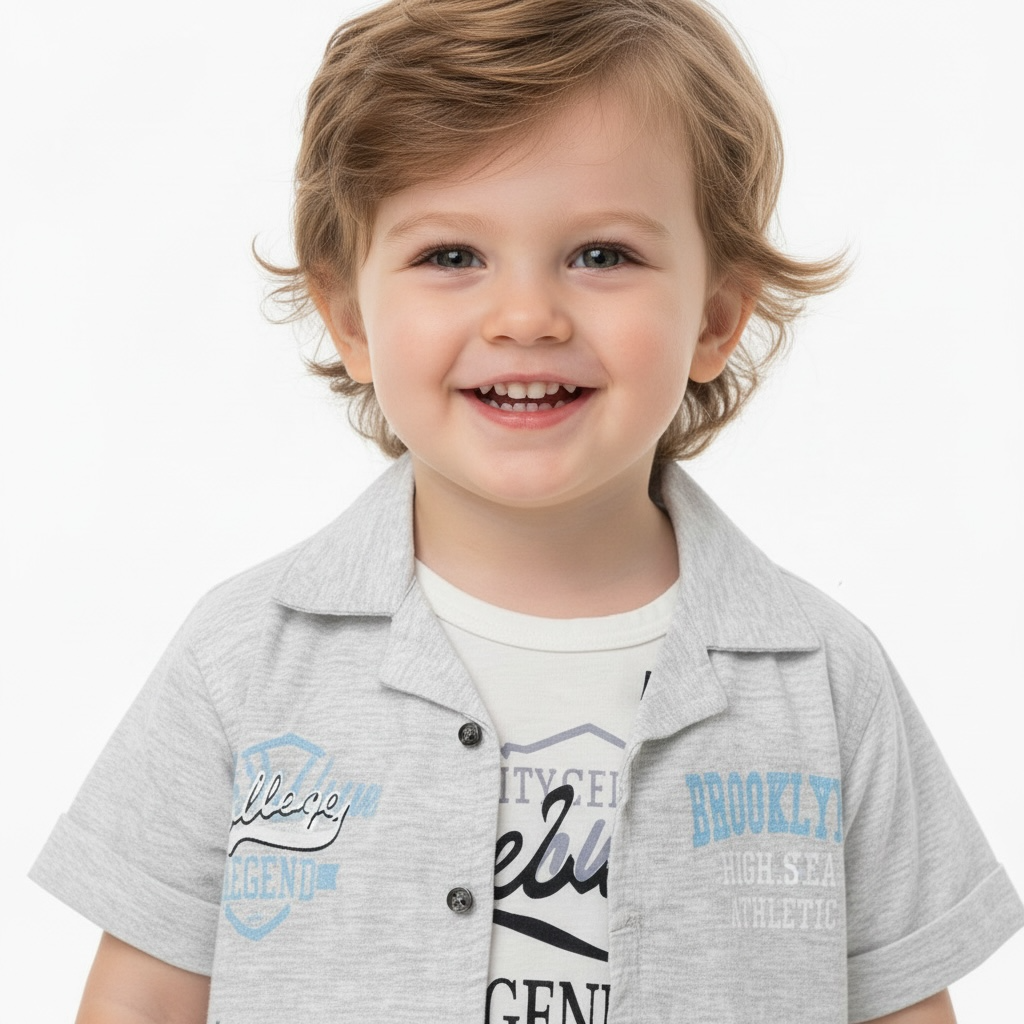 Baby Boy Summer Set  Printed Inner (3-Piece)
