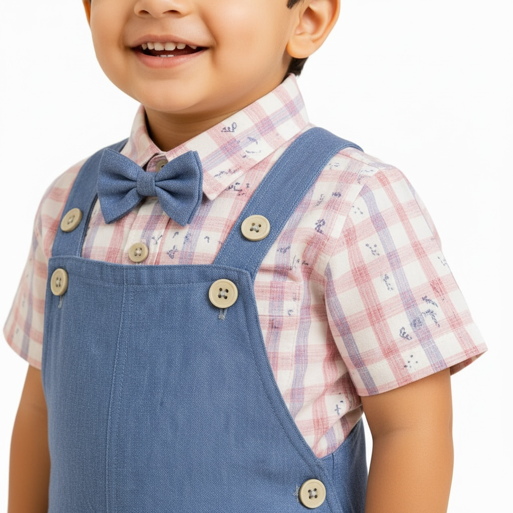 Baby Boy Denim Romper set