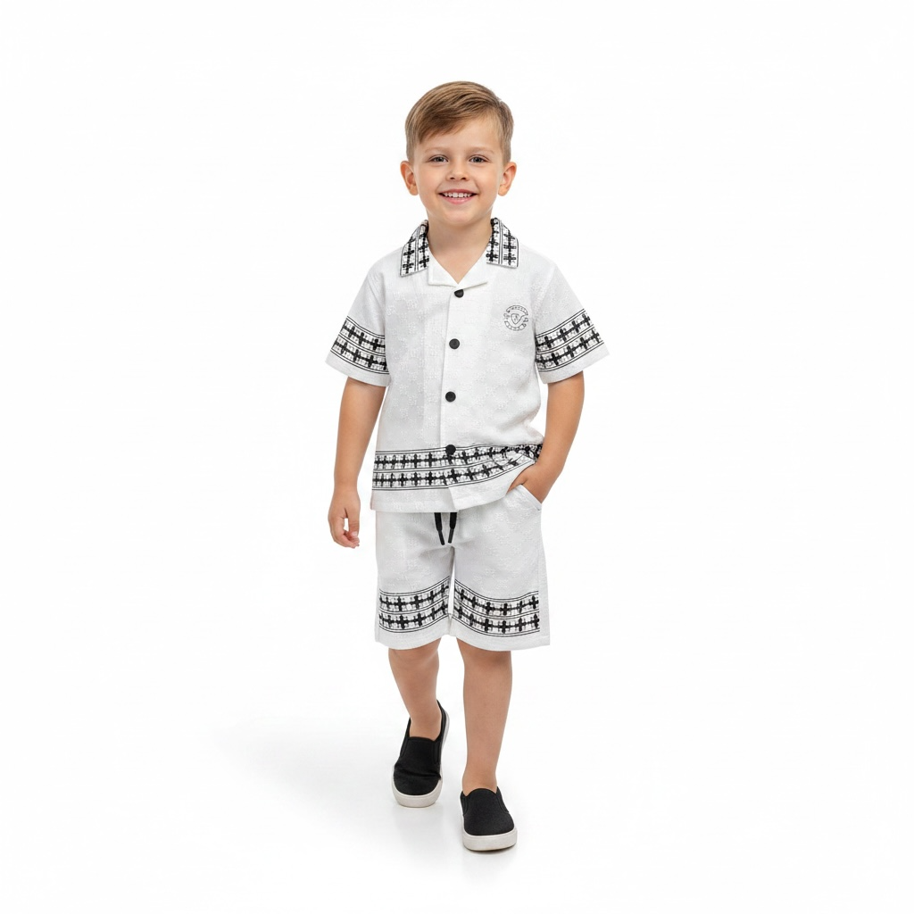 Boys Embose Co-ord Set