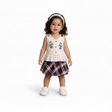 Baby Girls Summer Cotton Skirt Suit | 3 Piece