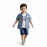 Baby Boys Denim Trio Set | 3 Piece