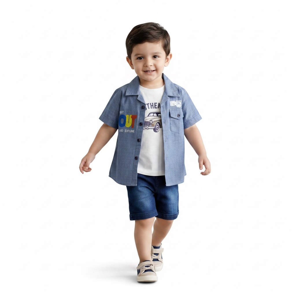 Baby Boys Denim Trio Set | 3 Piece
