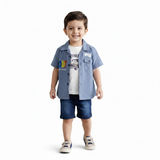Baby Boys Denim Trio Set | 3 Piece