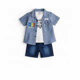 Baby Boys Denim Trio Set | 3 Piece