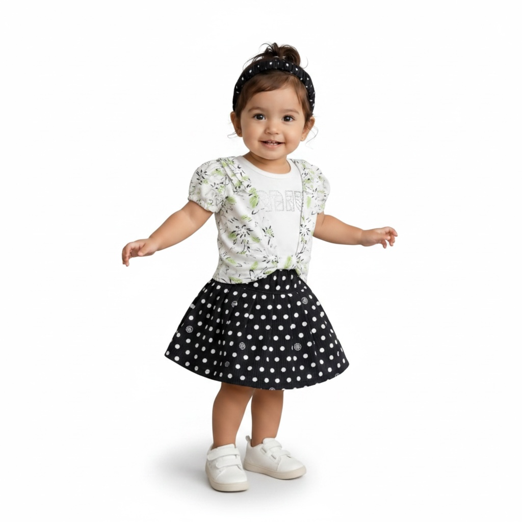 Baby Girl Summer Party Wear Skirt | 3 Piece