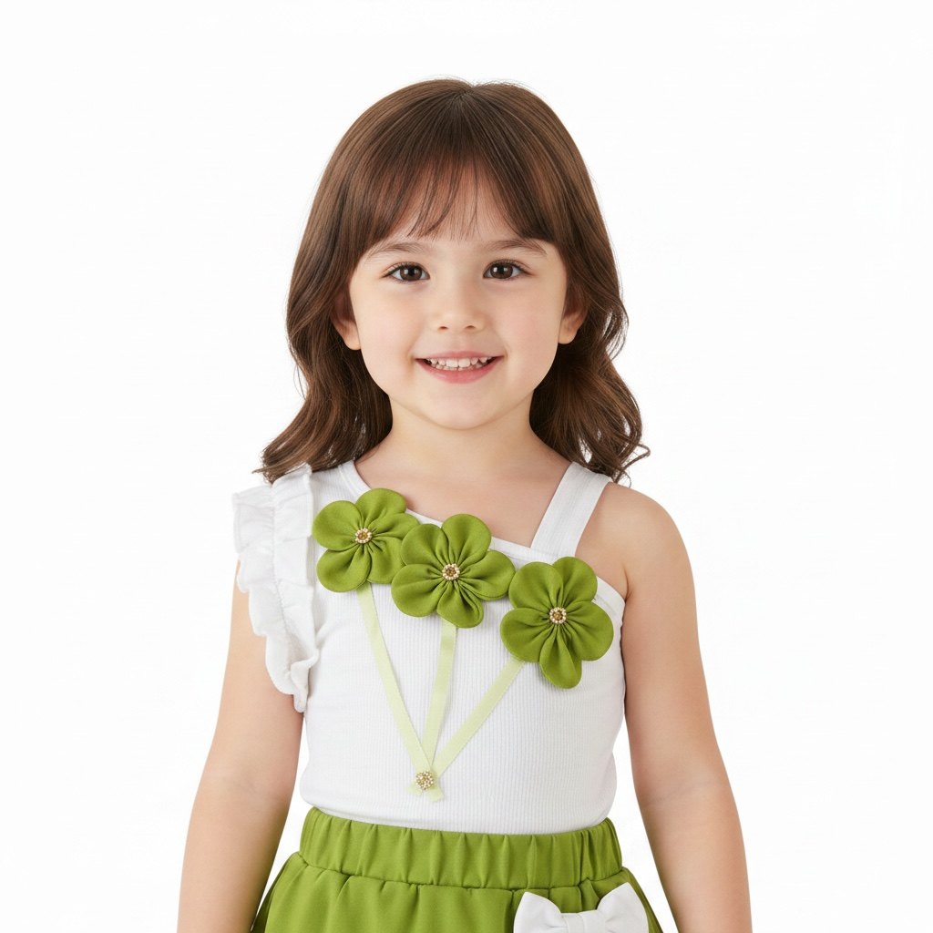 Baby Girls 14 August Special Skirt Outfit | 2 piece