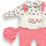 Newborn Baby Winter Romper with Cute Butterfly Print