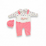 Newborn Baby Winter Romper with Cute Butterfly Print