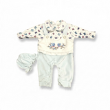 Newborn Baby Winter Romper with Cute Butterfly Print