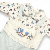 Newborn Baby Winter Romper with Cute Butterfly Print