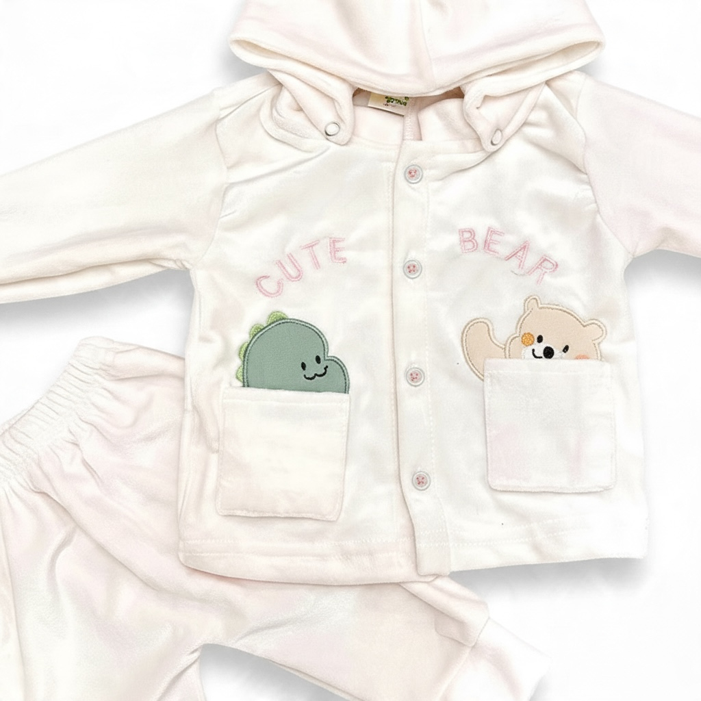 Cute Bear 🧸 | Newborn Baby Winter 2-Piece Outfit