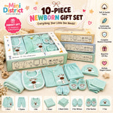 10-Piece Newborn Baby Gift Set | Shirt, Pyjama, Cap & Baby Essentials 🎁