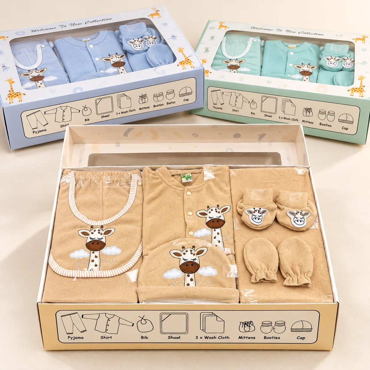 10-Piece Newborn Baby Gift Set | Shirt, Pyjama, Cap & Baby Essentials 🎁